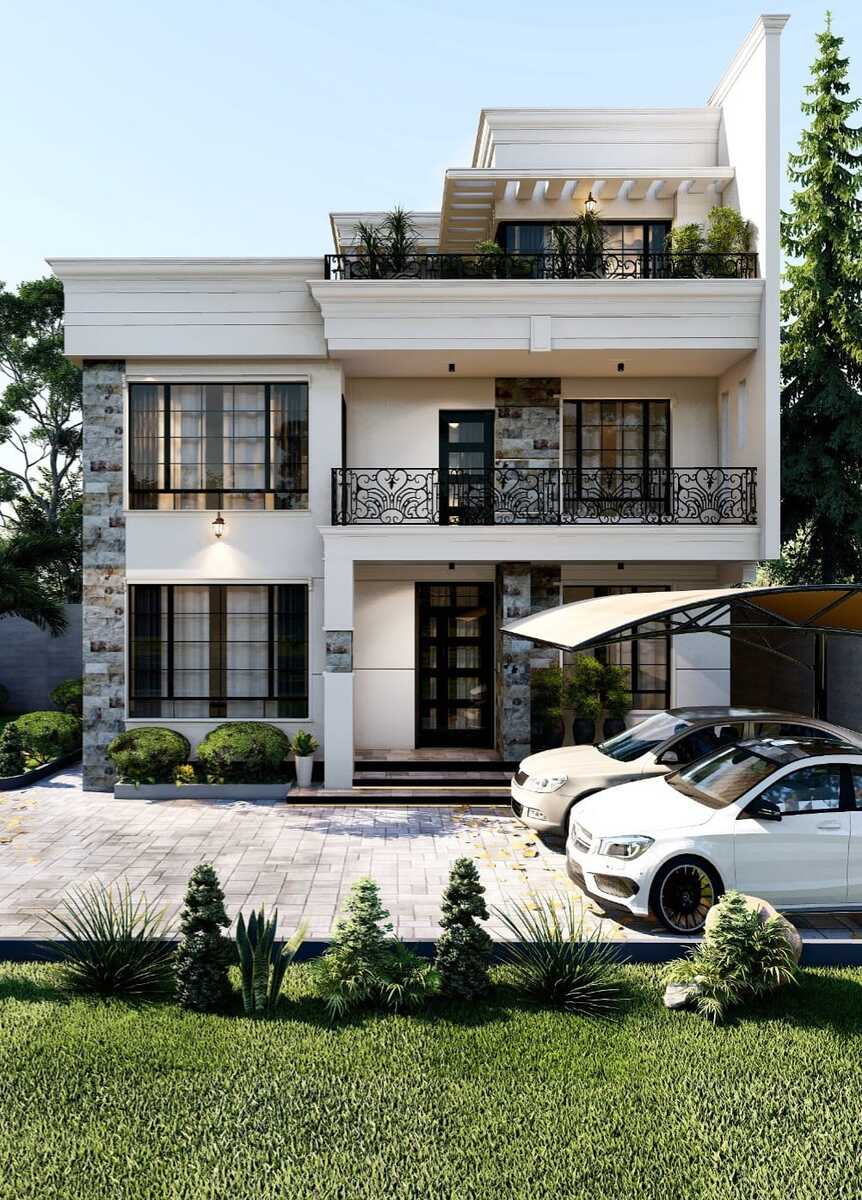 Upmarket villa exterior